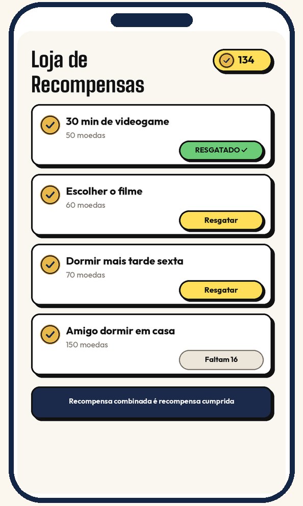 Tela da loja de recompensas
